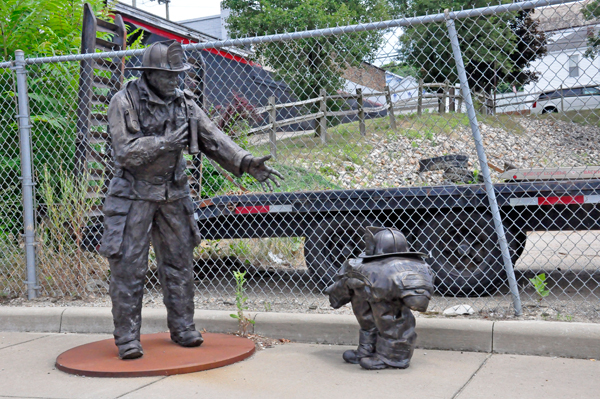 fireman sculpture